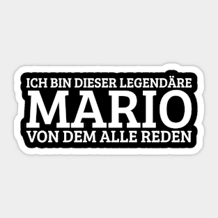 Mario Funny Saying Birthday First Name Sticker